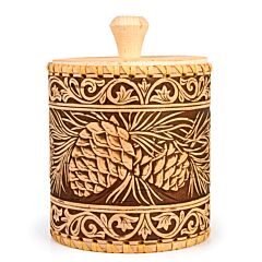 Pine Cones  Birch Bark Container