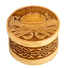 Bread and Salt Design Birch Bark Storage Box