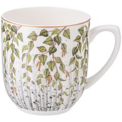 White Birch Grove Porcelain Mug