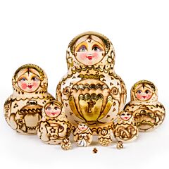 Golden Samovar Family Nesting Doll (10 pc.)