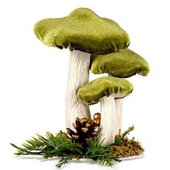 6.7" Green Mushrooms Christmas Decoration