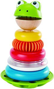 Mr. Frog Stacking Rings Wooden Educational Toy by Hape