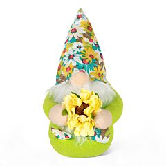 7'' Sunflower Green and Yellow Fabric Gnome