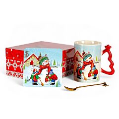 Snowman Porcelain Mug Gift Set