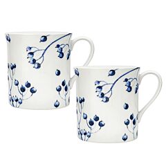 Azur de Limoges Porcelain Mug Set of 2