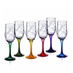 Рrimavera Rainbow Stem Wine Glasses Set of 6
