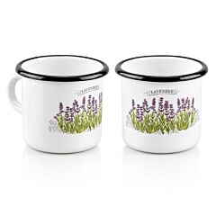 Lavender Fields Enamel Mug Set of 2