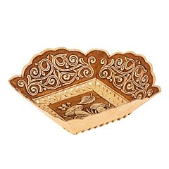 Mushrooms Natural Birch Bark Square Plate