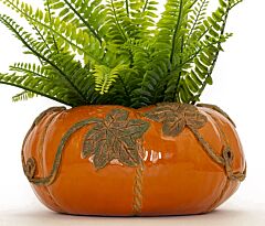 Large Pumpkin Handmade Ceramic Terracotta Decorative Cachepot