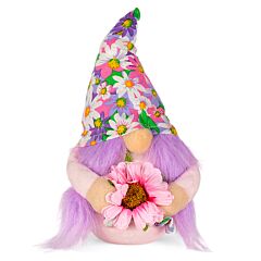 6'' Pink and Purple Fabric Gnome Easter Decoration