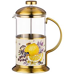 Glass French Press for Tea and Coffee Lemon