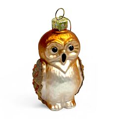 Owl Glass Christmas Tree Ornament
