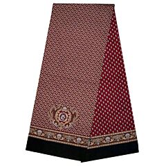 Burgundy Pattern Pavlovo Posad Men's Wool Scarf 