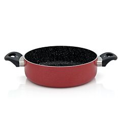 Magma Red Aluminum Non-Stick Stew Pan with Two Side Handles
