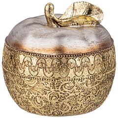 Golden Textured Decorative Apple 