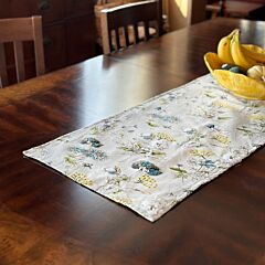 Cornflowers Cotton Hand Embroidered Table Runner