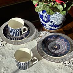 Noble Cobalt Bone China Deep Plate Set of 4