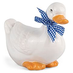 White Goose Figurine Czech Ceramics 
