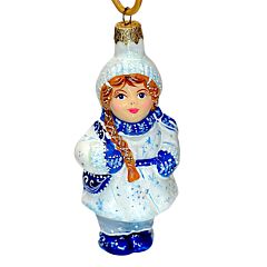 Collectible Hand-Painted Glass Ornament – Girl | Premium Holiday Design