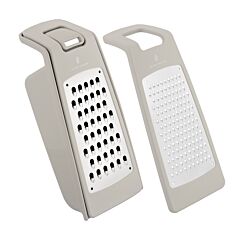 Smart Double Sided Grater with Container White