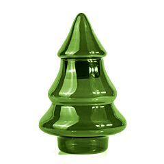 Christmas Tree Green Glass Tabletop Jar