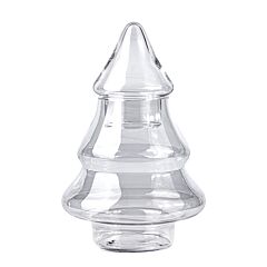 Christmas Tree Clear Glass Tabletop Jar