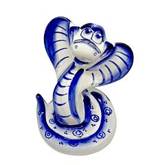 Kai Handcrafted Gzhel Porcelain Snake Figurine