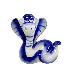 Kali Handcrafted Gzhel Porcelain Snake Figurine