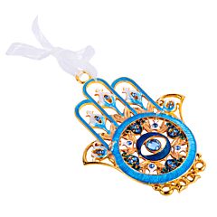 Handcrafted Jeweled Evil Eye Hamsa in Gift Box