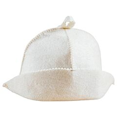 Bath Attendant Sauna Hat. Blended Wool (white)