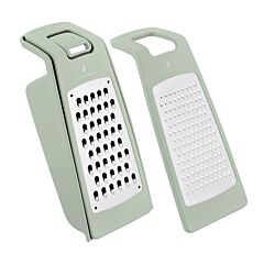 Smart Double Sided Grater with Container Green