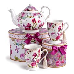 Tulip New Bone China Tea Set for 2pers in Gift Box