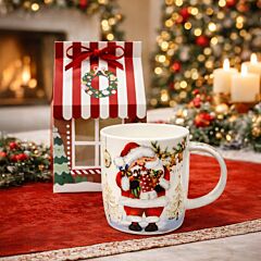 Santa Claus Porcelain Mug in Gift Box