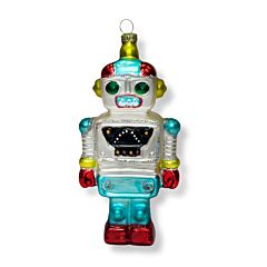 Robot Glass Christmas Tree Ornament