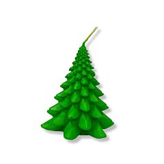 Christmas Tree Green Decorative Candle