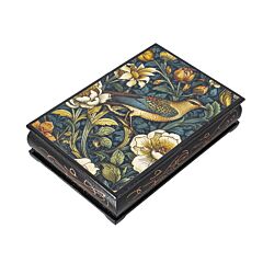Bird William Morris Wooden Jewelry Trinket Box
