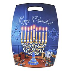 Happy Hanukkah Wooden Cutting and Serving Board