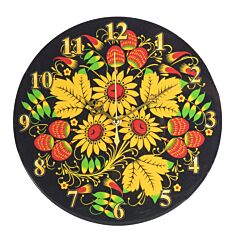 Strawberries Round Handmade Wooden Wall Clock