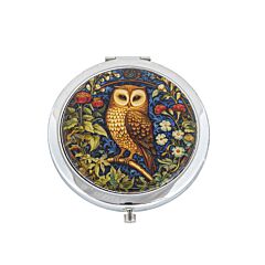 Brown Owl William Morris Round Compact Mirror in gift box