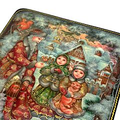 Father Frost Handmade Lacquer Jewelry Box
