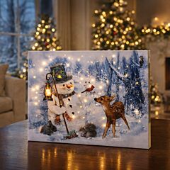 Forest Friends Light Up Winter LED Painting