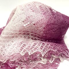 Mulberry Wine Orenburg Goat Down Scarf