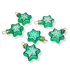 Star of David Snowflake Christmas Tree Ornament Set of 6