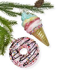 Sweet Holiday Christmas Tree Ornament Set of 2