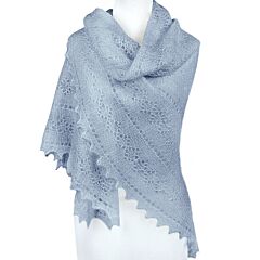 Blue Orenburg Goat Down Shawl