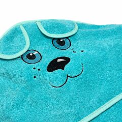 Terry Bath Towel for Kids Blue Bear