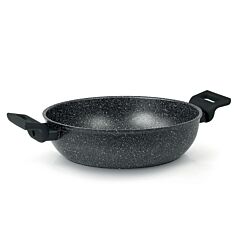 Italian Nonstick Granite Deep Frying Pan with Two Handles - Flonal PIETRA LAVICA 