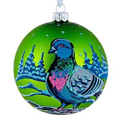 Pigeon Glass Christmas Tree Ornament