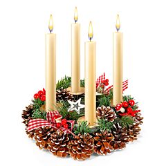 Christmas Wreath Candle Holder in Gift Box