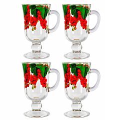 Red Currant Irish Coffee Mug Set of 4
